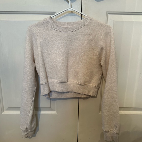 tna cozy fleece perfect cropped raglan sweatshirt - Picture 1 of 2